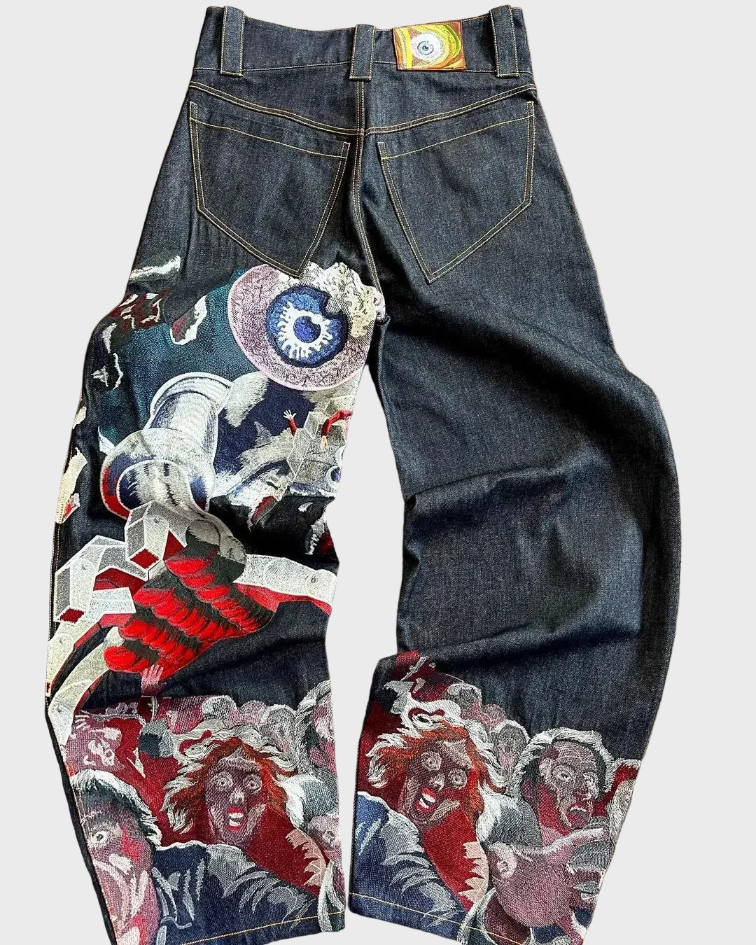 Japanese Embroidered Y2K Jeans