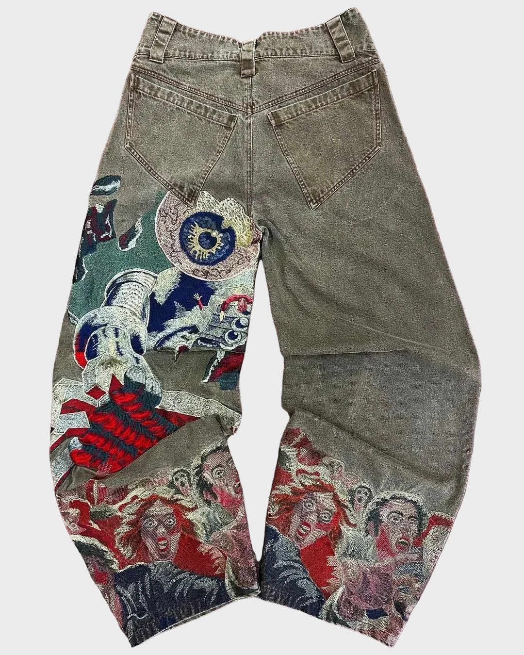 Japanese Embroidered Y2K Jeans