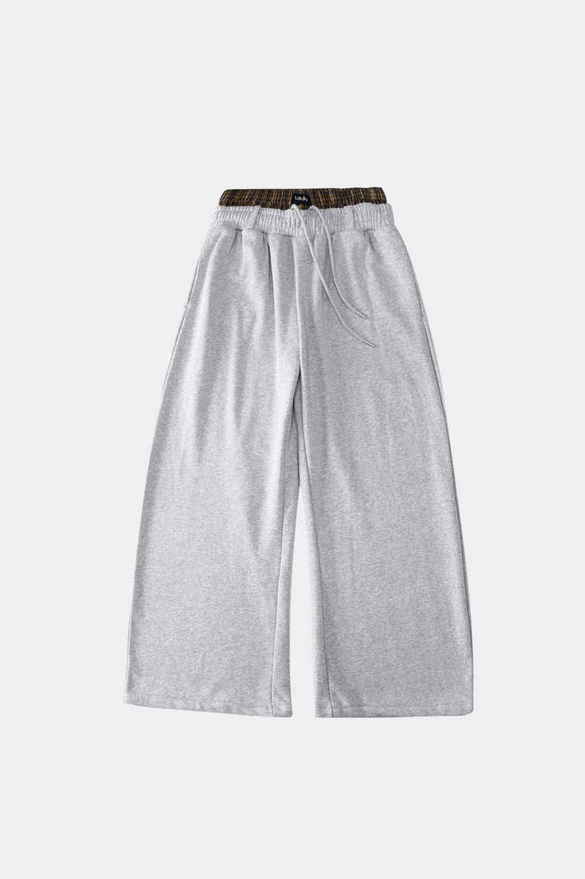 Double-Waist Sweatpants Grey