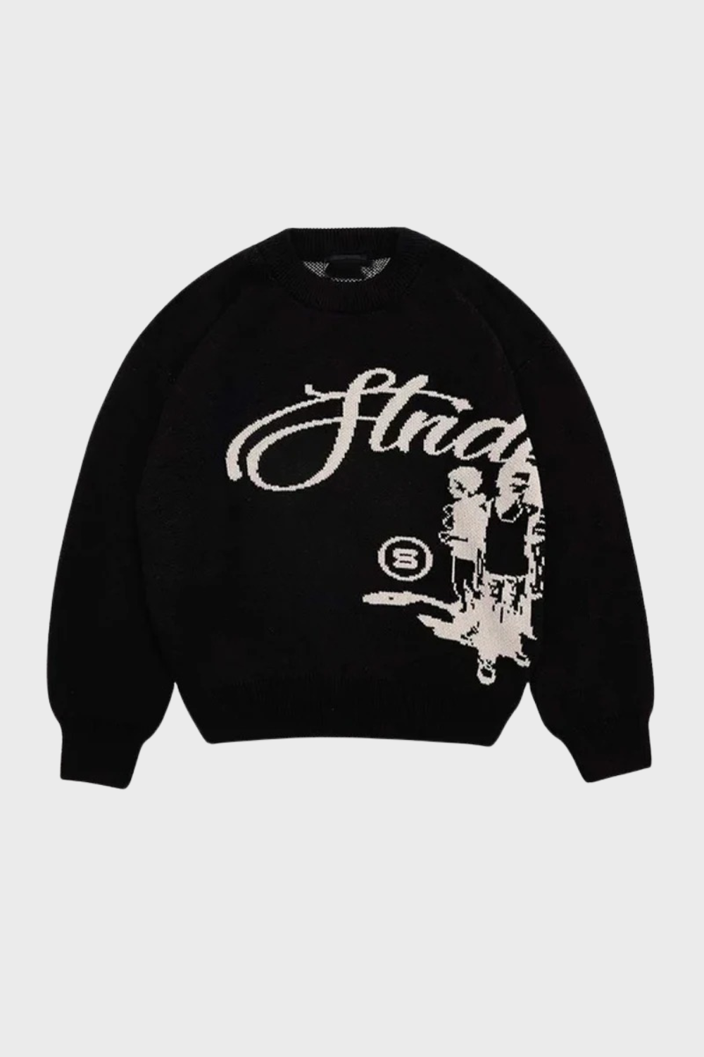 'Structure' Graphic Knitted Sweater