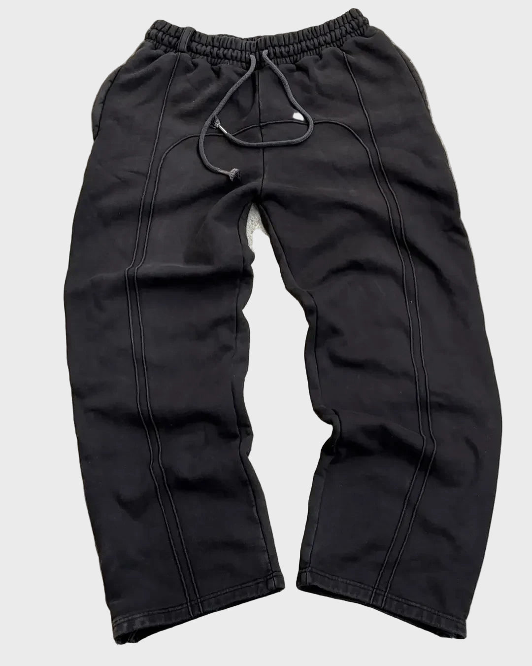 Spliced Straight Leg Sweatpants Jogger Trousers