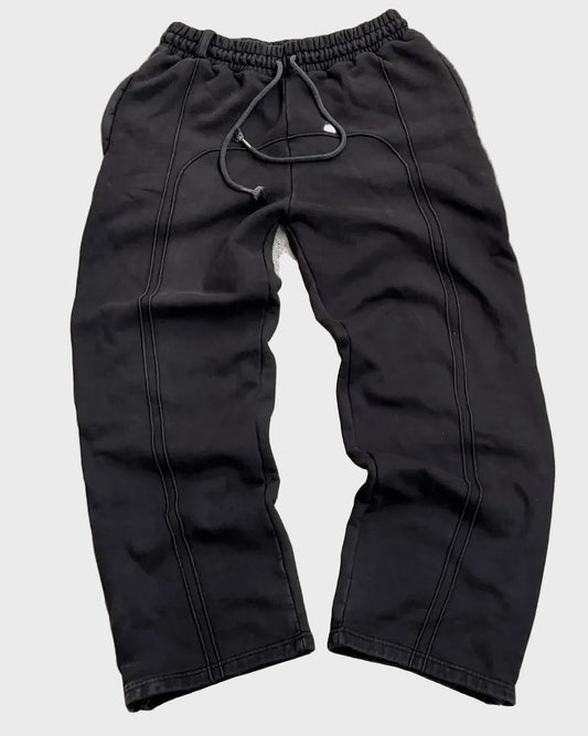 Spliced Straight Leg Sweatpants Jogger Trousers