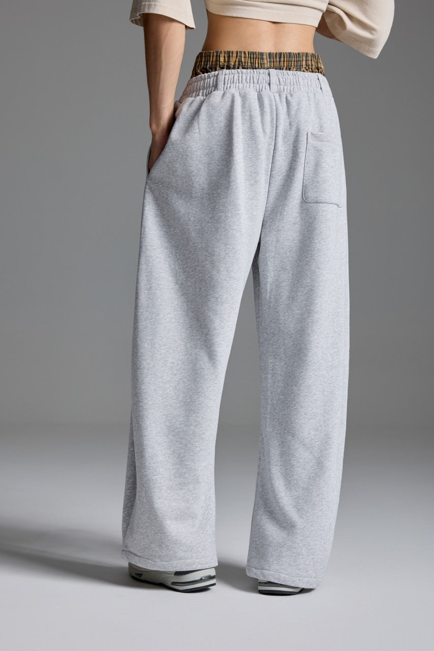 Double-Waist Sweatpants Grey